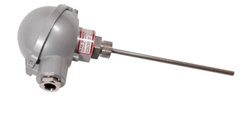 MI type k thermocouple with a head